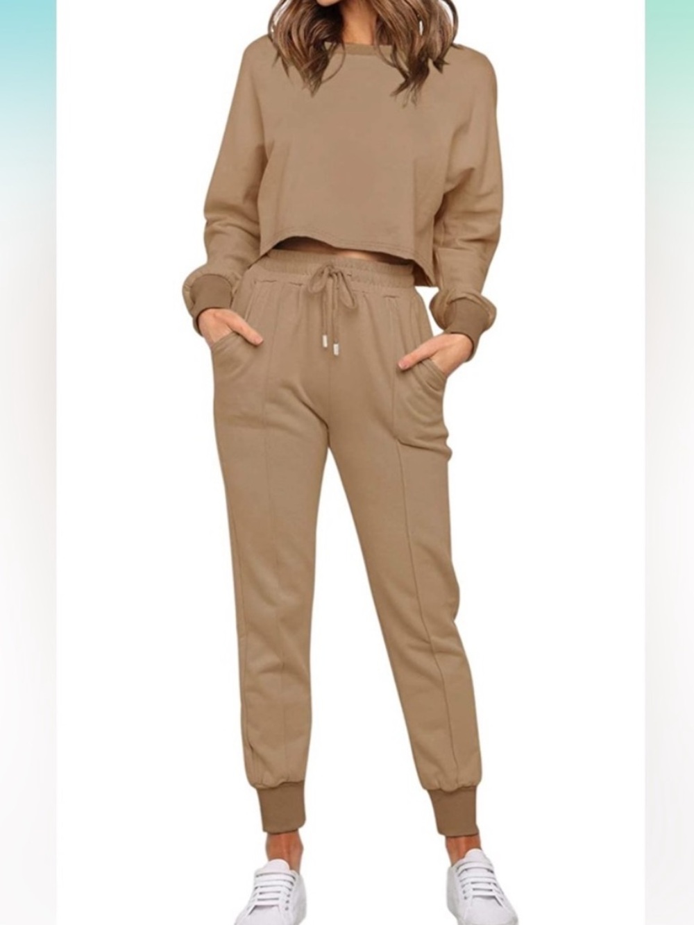 Zesica Two-Piece Tan Lounge Set